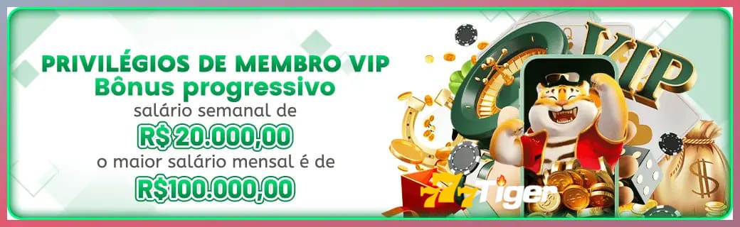 777TIGER bônus — cashback 15 por cento e níveis VIP